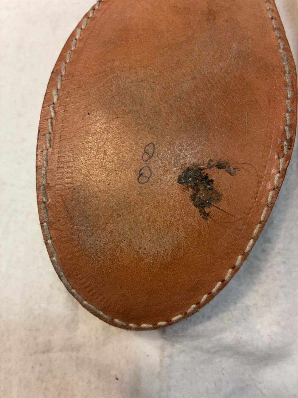 Handcrafted Embroidered Leather Mule Slides Size 8 - Picture 7 of 8